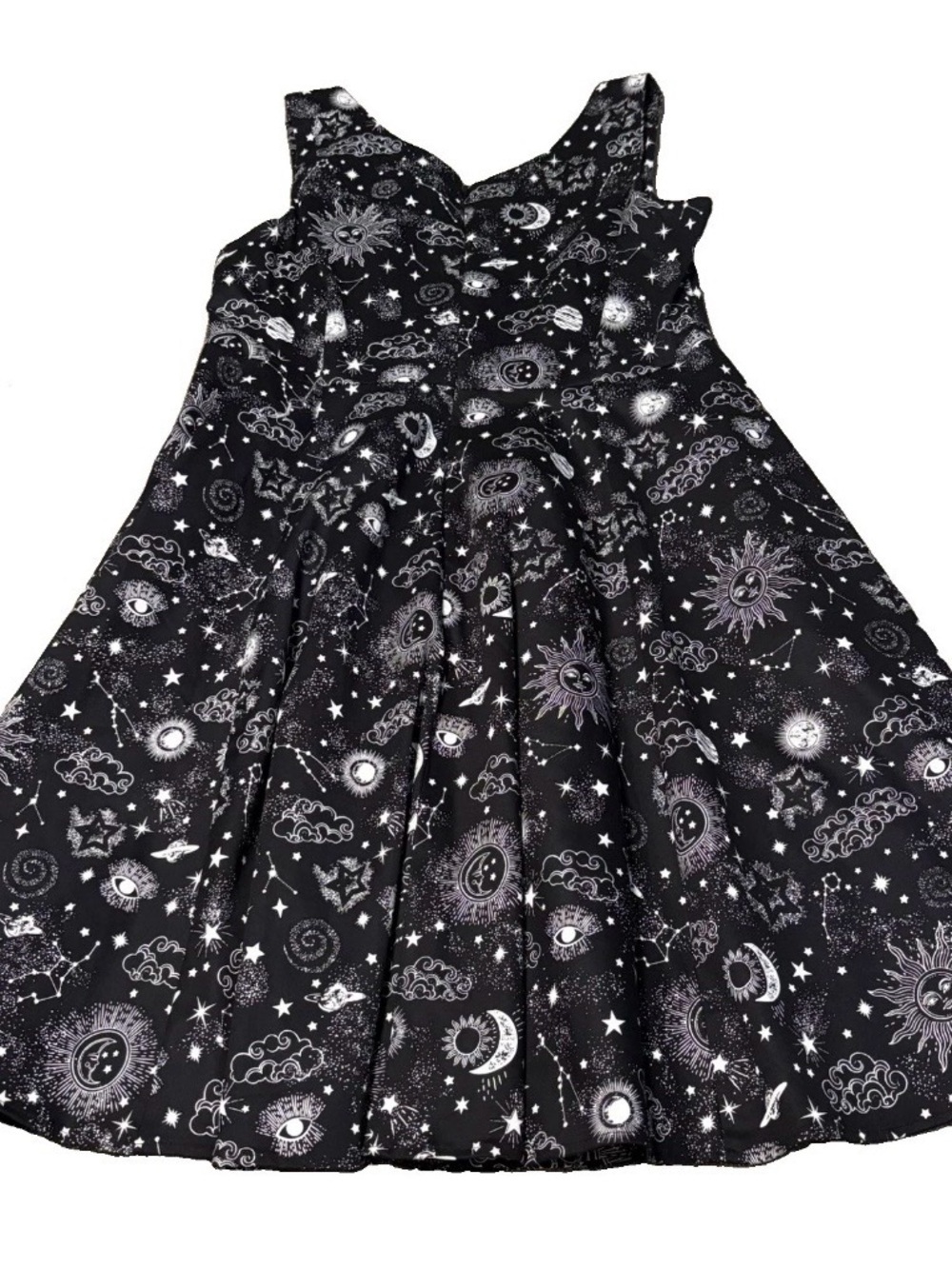Eva Rose Celestial Astrology Print Dress Plus Size XXL Sun Moon Stars